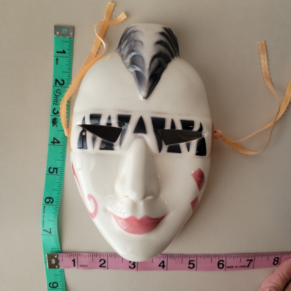 Ceramic Mask ~ Punk Rock ~ Mardi Gras ~ 1980s? ~ Studio 54 Glam! Fun! - Picture 12 of 16